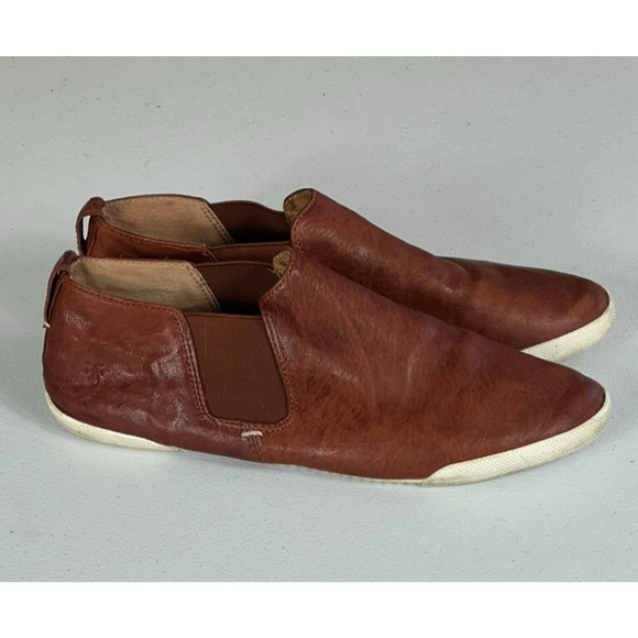 Frye Melanie Chelsea Ankle Leather Pull On Sneakers Size 10 M Casual Ballet - Picture 5 of 10